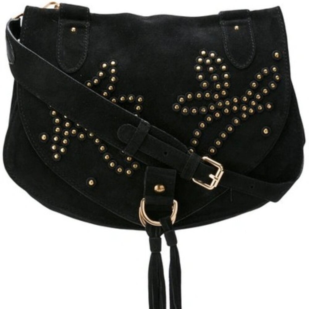 See By Chloe Collins Studded Suede Shoulder Bag